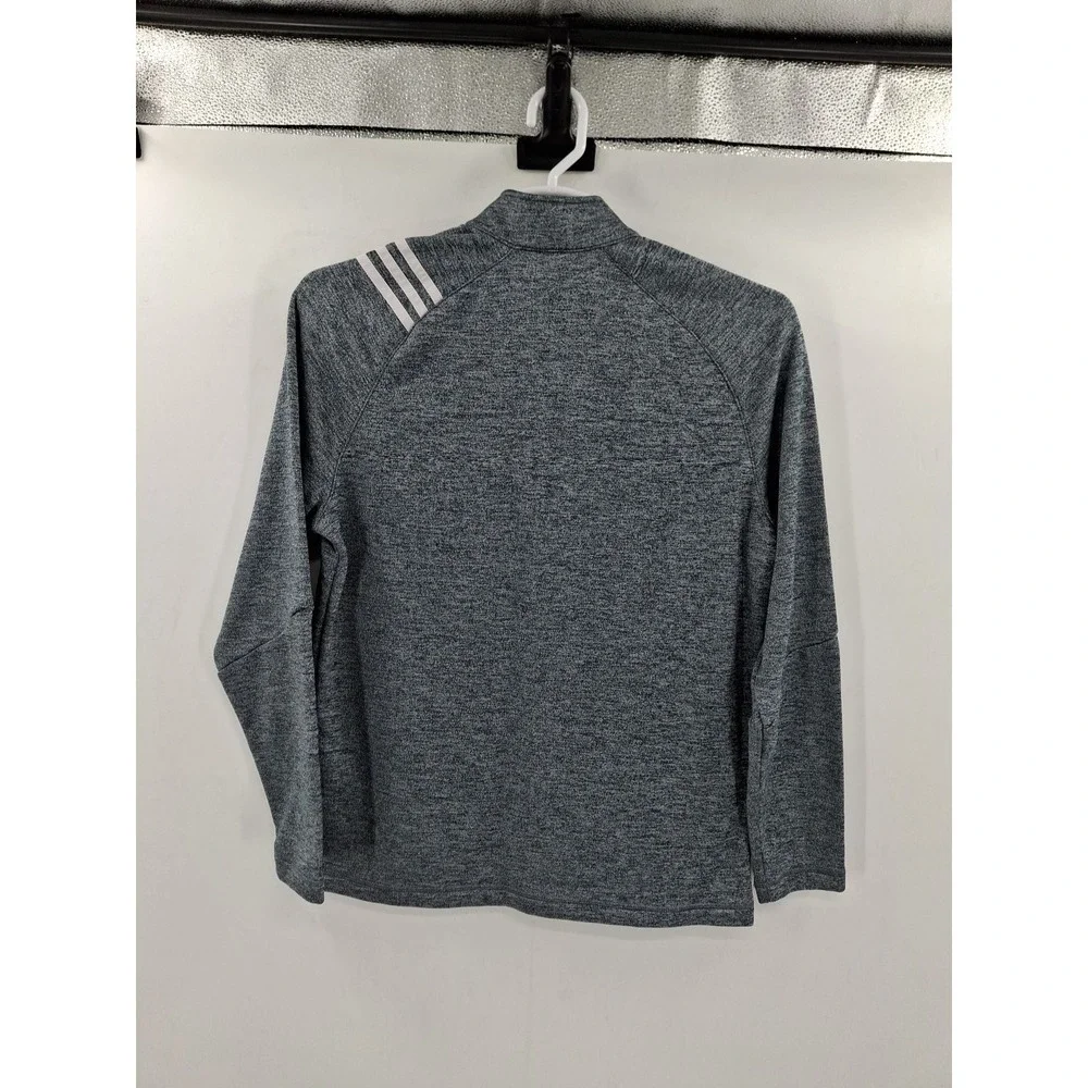 Adidas Men's Poly Warm Fleece‎ Pullover Sweat Shirt 1/4 Zip Gray Size Medium